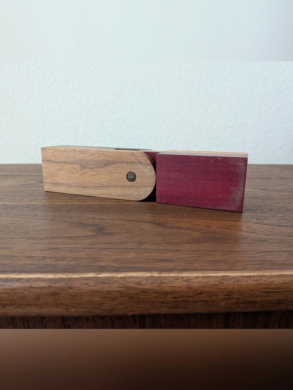 Vintage Handcrafted WoodenHinged Rotating Pen Pencil Holder Desktop Organizer 8